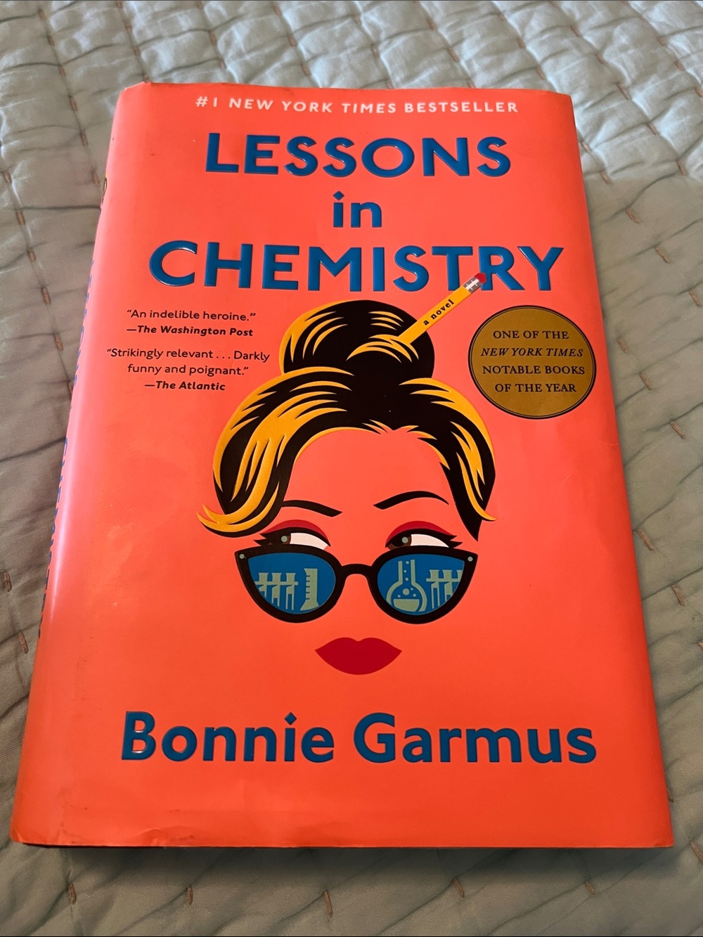 Lessons in Chemistry Hardcover - Bright Orange Cover